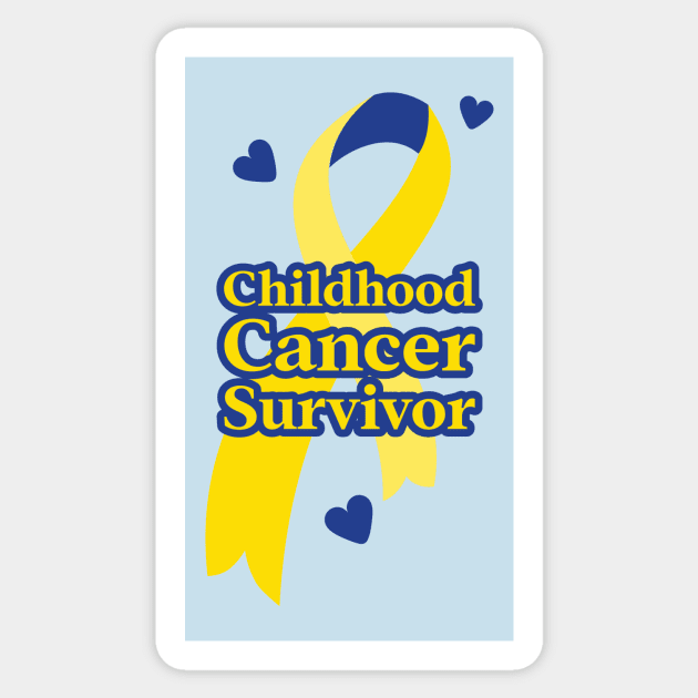 Childhood Cancer Survivor Sticker by Tip Top Tee's